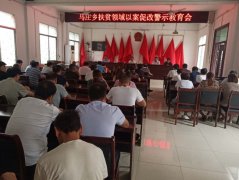 河南省镇平县马庄乡召开扶贫领域以案促改警示教育大会