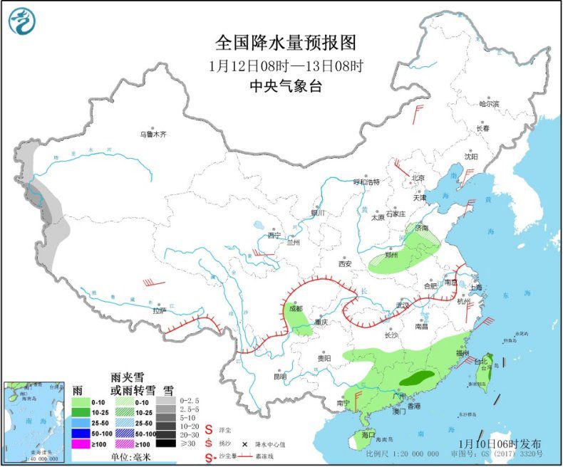 河北中南部等地有大雾黄淮北部局地有重度霾