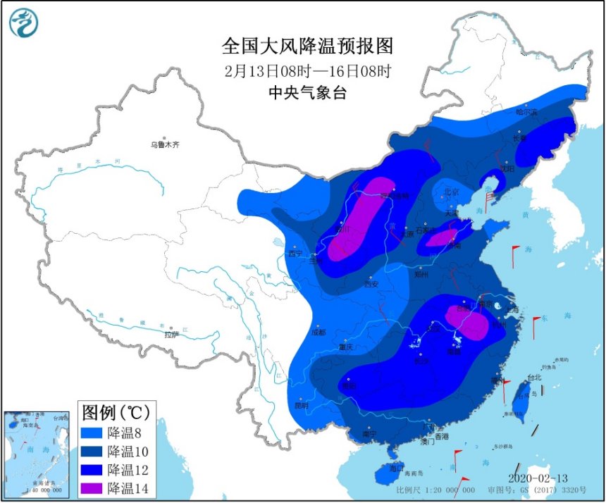 中东部地区将有大范围雨雪天气寒潮天气将影响我国大部地区