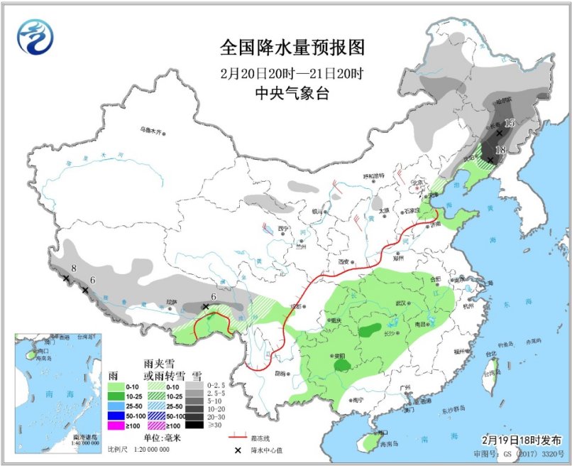 南方部分地区有降雨东北局地有大到暴雪