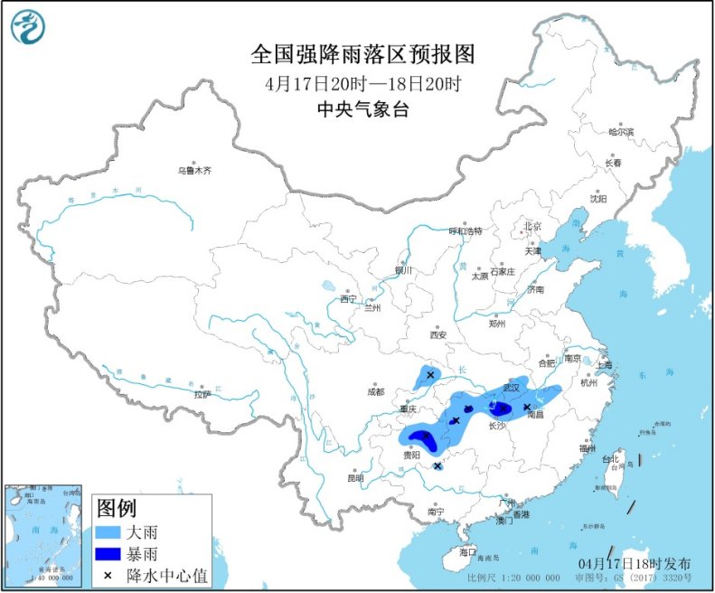 西南地区东部江南等地有降水北方将有大风