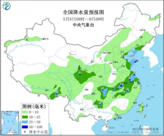 中东部有大范围降雨黄淮东部至华南等地局地迎暴雨