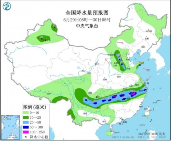 江南北部有强降雨华北黄淮东北地区多对流性天气