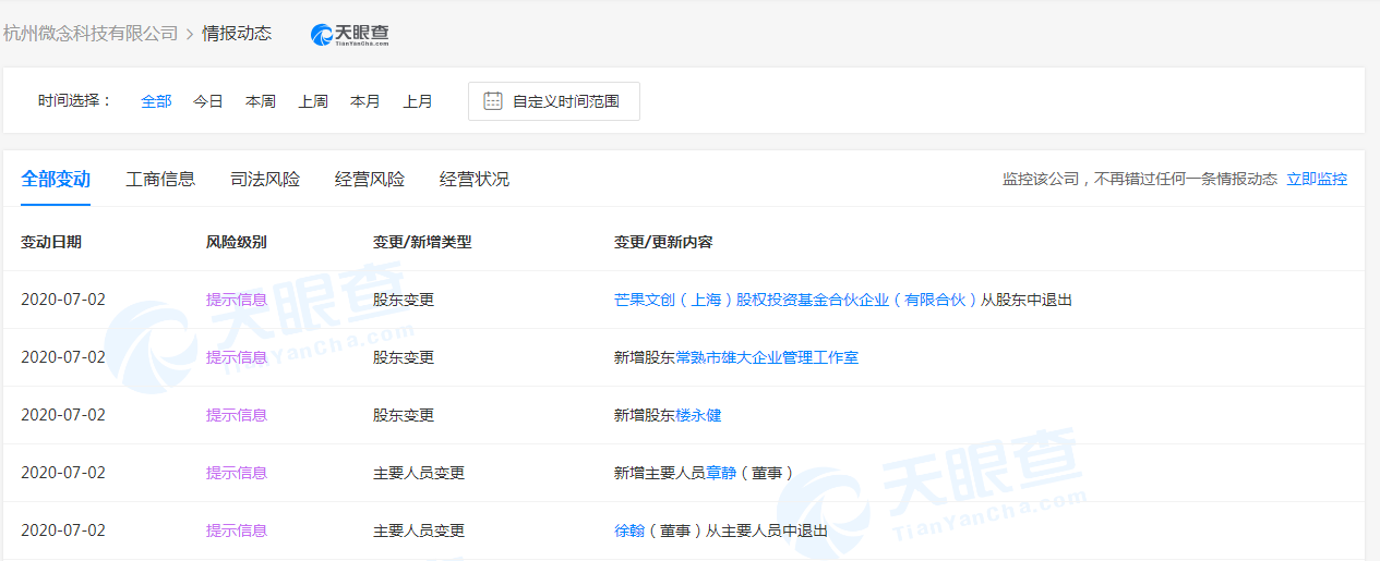 李子柒经纪公司发生工商变更 芒果文创基金关联公司退出投资人行列
