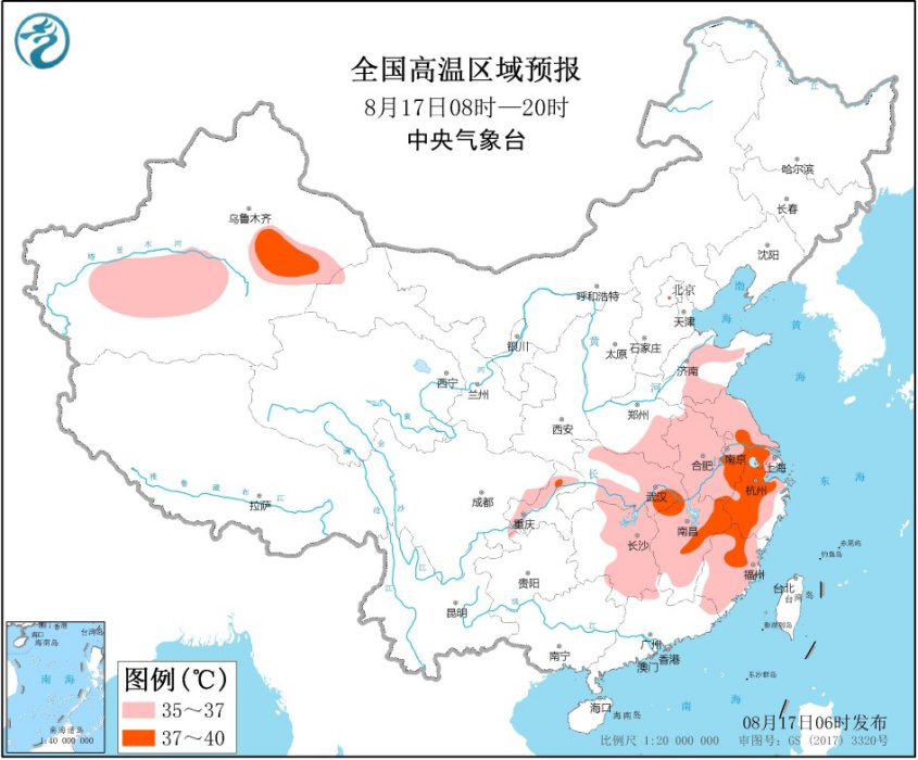 中国气象局：四川盆地云南等地有强降雨江南江淮等地有高温天气