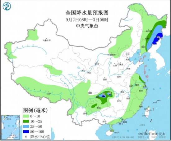 中央气象台发布台风蓝色预警：台风“美莎克”3日中午进入吉林境内