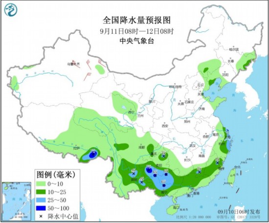 中央气象台：未来三天西南地区东部和南部、江南华南等地多降水