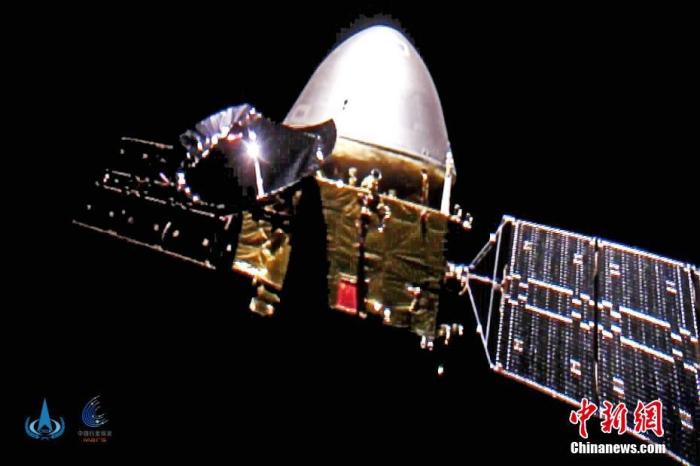 天问一号首次深空“自拍” 探测器上五星红旗专门研制