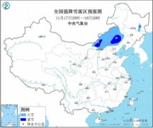 中央气象台发布今冬首个暴雪预警：内蒙古河北等地有大雪