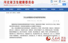 河北省调整相关区域疫情风险等级邢台增2中风险地区