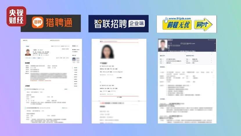 猎聘、前程无忧、智联招聘平台简历给钱就可随意下载 大量流向黑市！