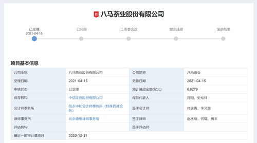 八马、中茶和澜沧古茶冲刺A股，“茶企第一股”花落谁家？