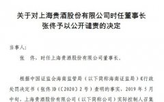 因短线交易等，ST岩石前董事长张佟被上交所公开谴责