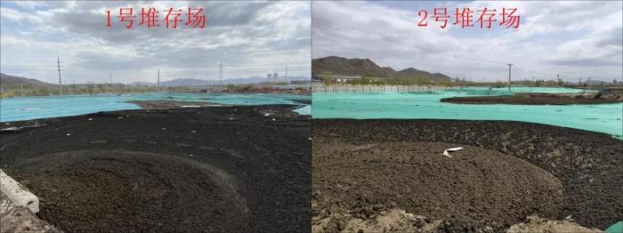 两块临时堆存场实际占地面积共计100余亩，大量污泥长期违法堆存 来源：生态环境部微信公众号