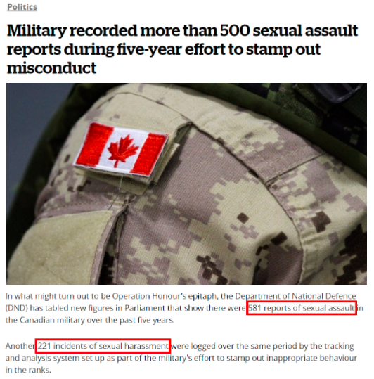 加拿大人权丑闻集中曝光:原住民惨遭迫害 军队里性侵成风