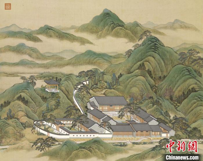 避暑山庄清溪远流复原效果图承德市文物局和中央美术学院避暑山庄复原研究课题组绘摄