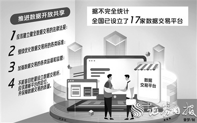 全国已设立17家数据交易平台 专家建议加快推进数据开放共享