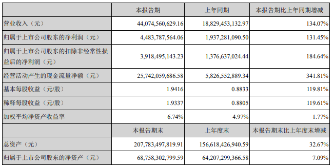 宁德时代上半年储能营收增幅超7倍 有望成为其新的业绩增长点