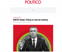 快讯！北约秘书长斯托尔滕贝格：我们不把中国当对手，也不把中国当敌人